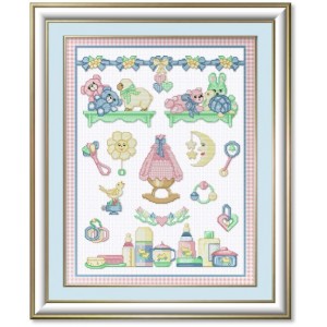 Counted Cross Stitch Charts - Baby Sampler
